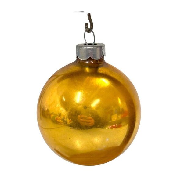 Vintage Made In USA Shiny Brite Glass Christmas Ornaments Set Of 7 Pink Gold - Picture 16 of 16